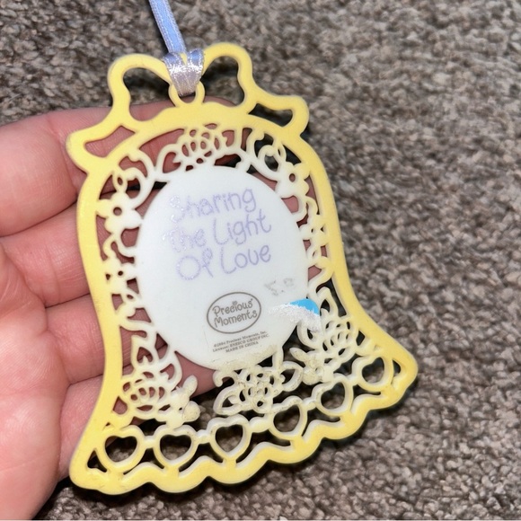 Precious Moments Yellow Bell Ornament with Heart Design - Picture 2 of 4